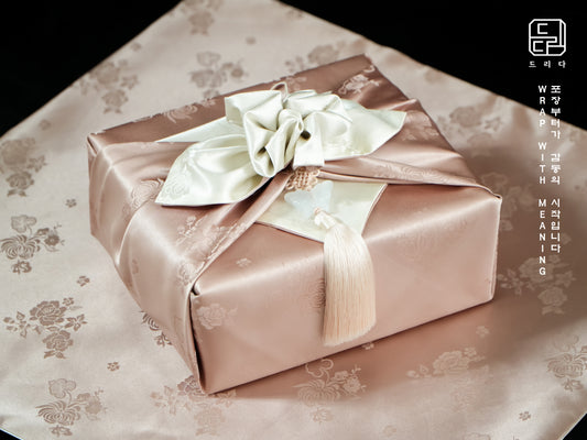 Floral Double Sided Bojagi (Light Ivory / Soft Beige)